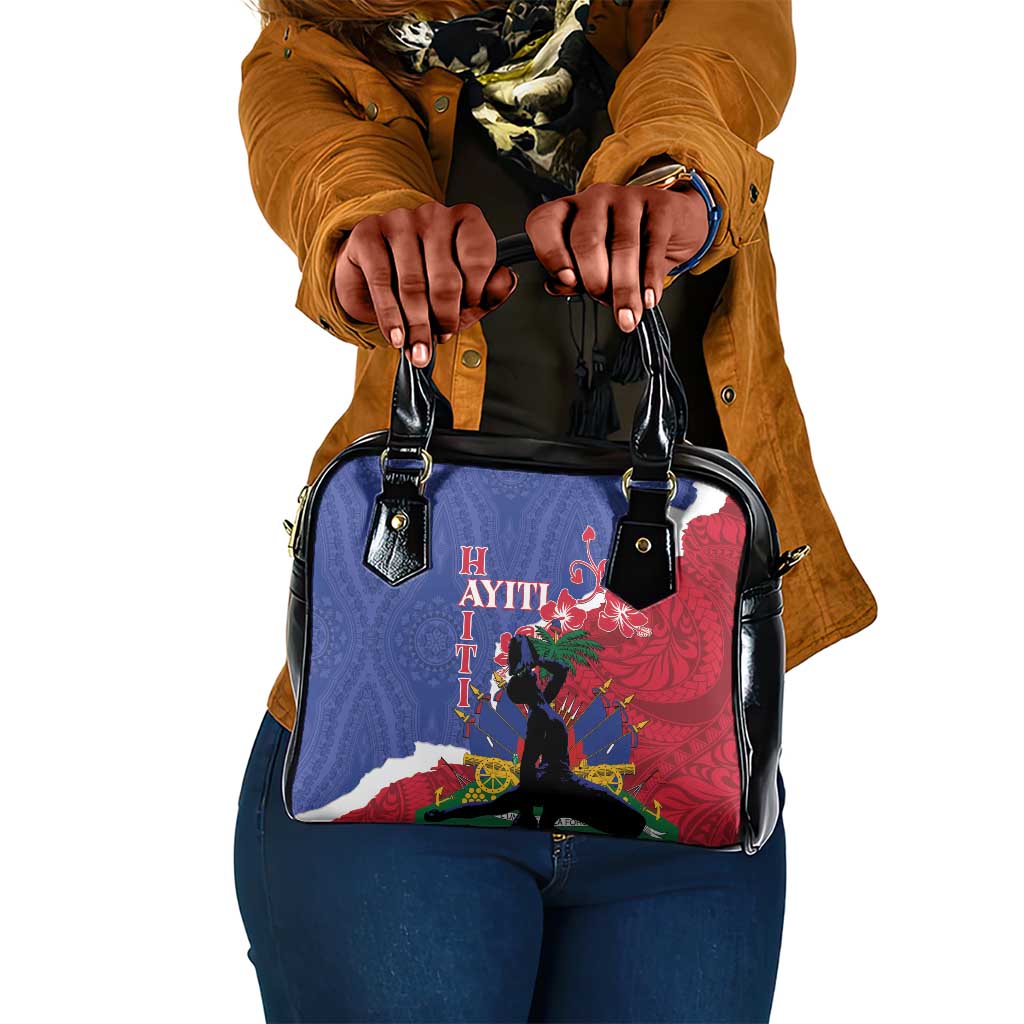 Personalised Afro Haiti Le Marron Inconnu Shoulder Handbag Dashiki Mix ...