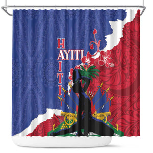 Personalised Afro Haiti Le Marron Inconnu Shower Curtain Dashiki Mix Polynesian Pattern