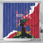 Personalised Afro Haiti Le Marron Inconnu Shower Curtain Dashiki Mix Polynesian Pattern