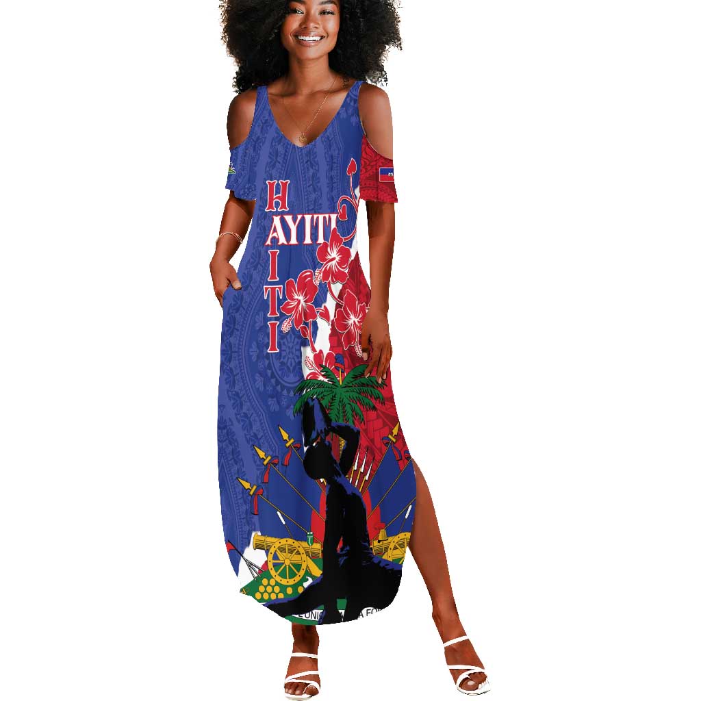Personalised Afro Haiti Le Marron Inconnu Summer Maxi Dress Dashiki Mix ...