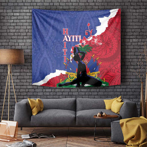 Personalised Afro Haiti Le Marron Inconnu Tapestry Dashiki Mix Polynesian Pattern