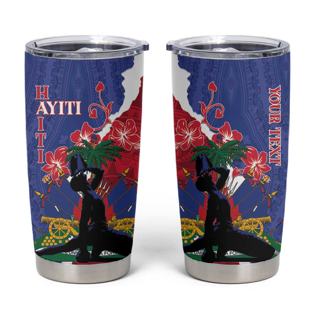 Personalised Afro Haiti Le Marron Inconnu Tumbler Cup Dashiki Mix Polynesian Pattern