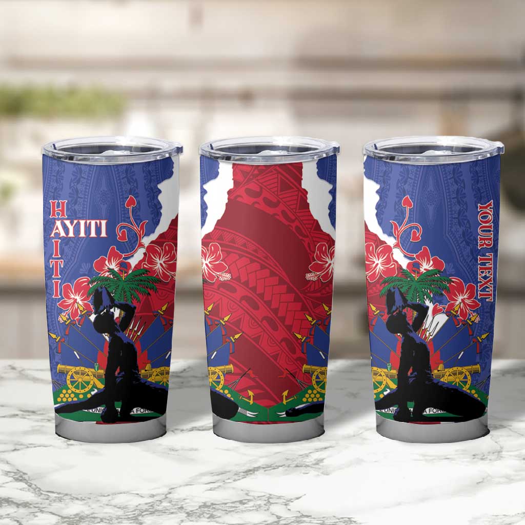 Personalised Afro Haiti Le Marron Inconnu Tumbler Cup Dashiki Mix Polynesian Pattern