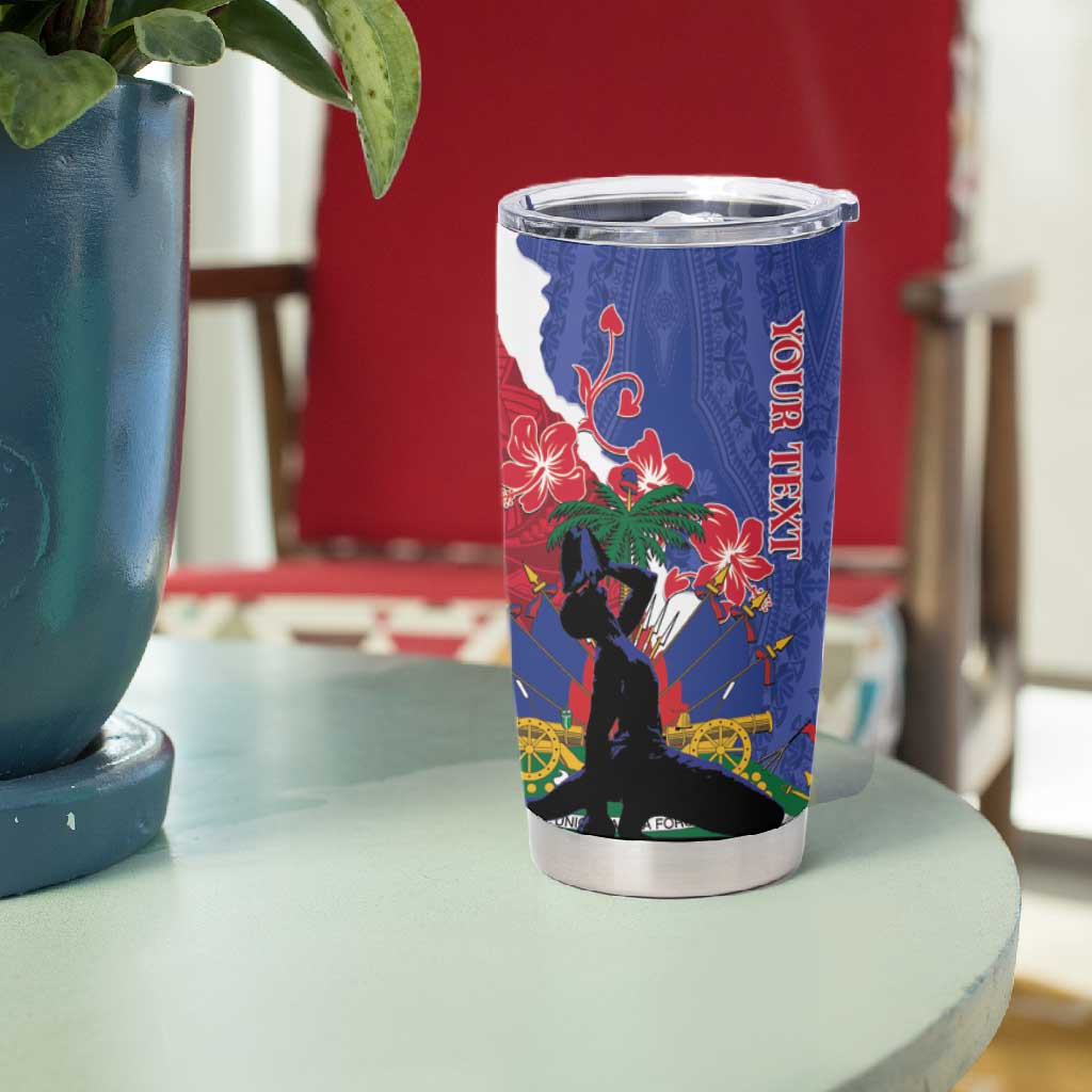 Personalised Afro Haiti Le Marron Inconnu Tumbler Cup Dashiki Mix Polynesian Pattern