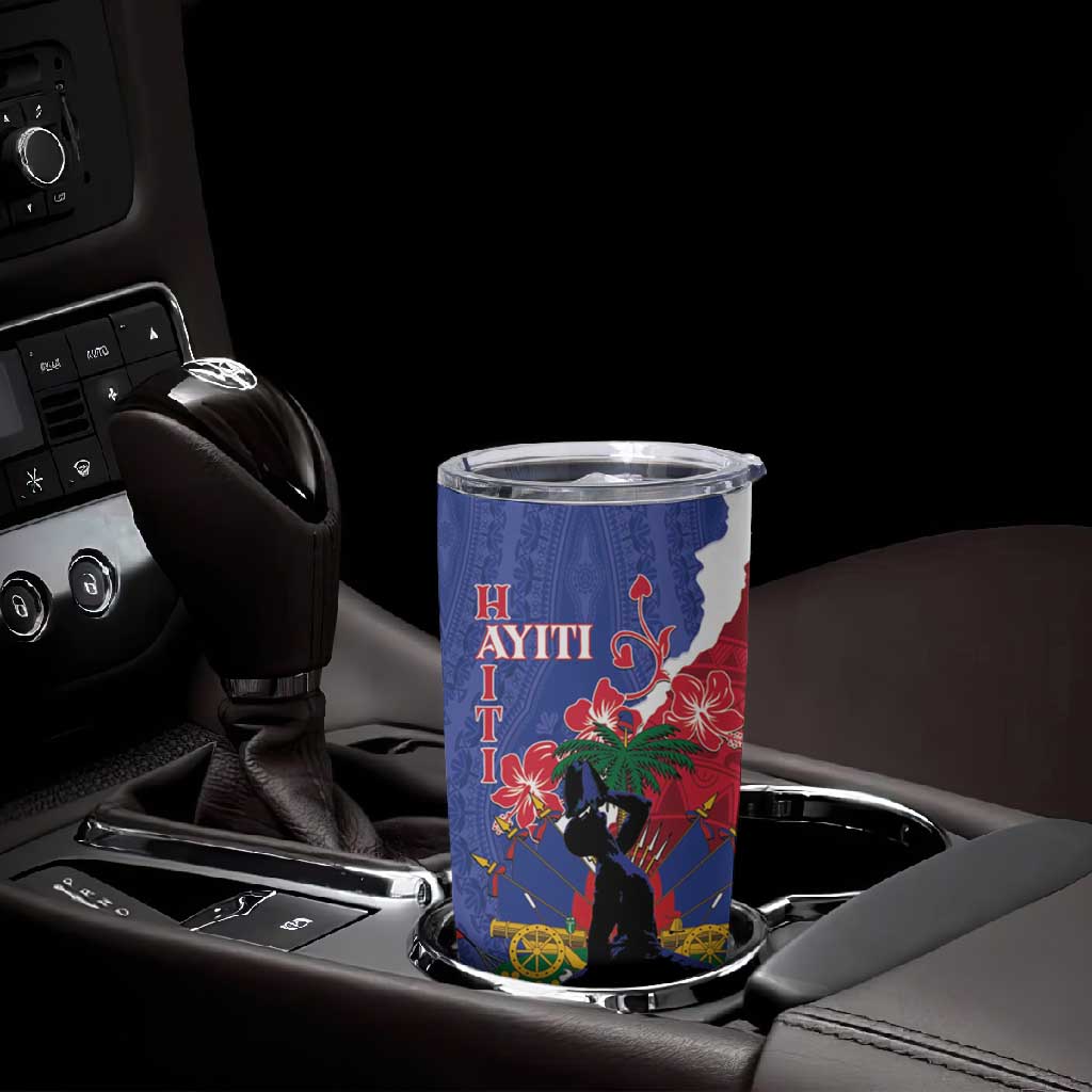 Personalised Afro Haiti Le Marron Inconnu Tumbler Cup Dashiki Mix Polynesian Pattern