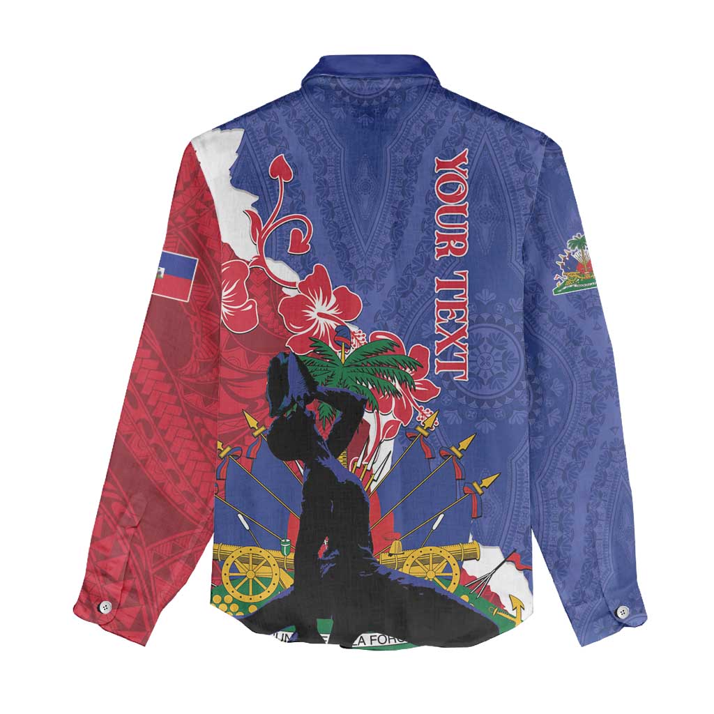 Personalised Afro Haiti Le Marron Inconnu Women Casual Shirt Dashiki Mix Polynesian Pattern LT01