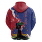 Personalised Afro Haiti Le Marron Inconnu Zip Hoodie Dashiki Mix Polynesian Pattern