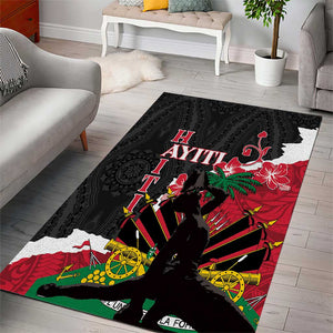Personalised Afro Ayiti Neg Marron Area Rug Dashiki Mix Polynesian Pattern
