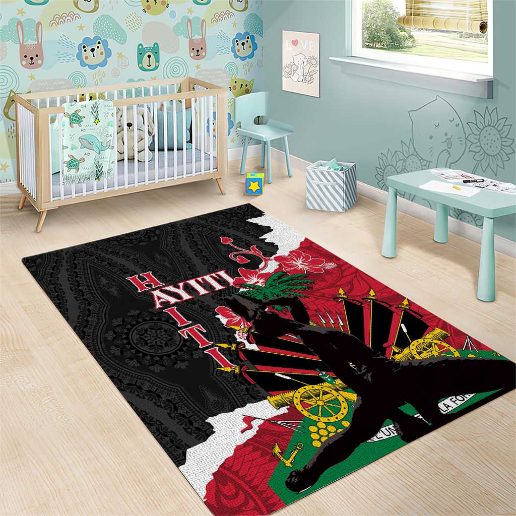 Personalised Afro Ayiti Neg Marron Area Rug Dashiki Mix Polynesian Pattern