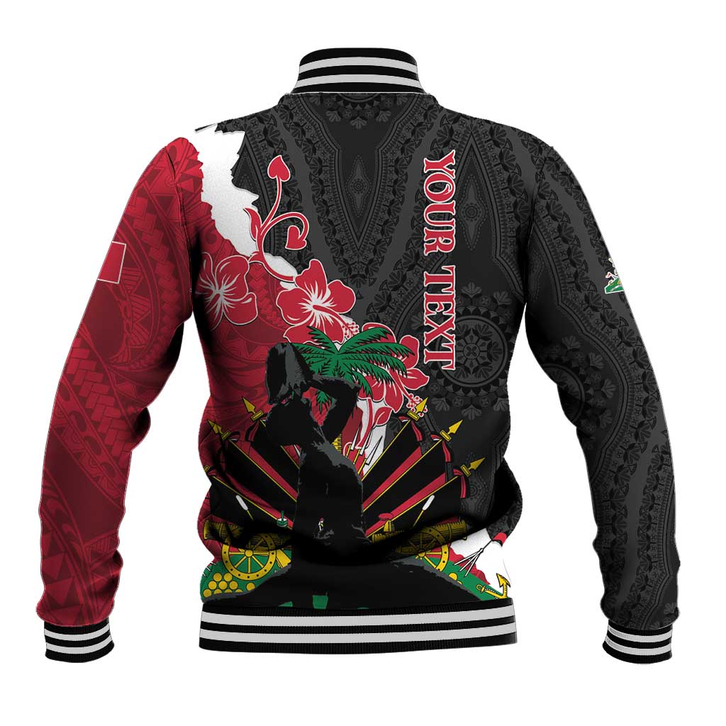 Personalised Afro Ayiti Neg Marron Baseball Jacket Dashiki Mix Polynesian Pattern