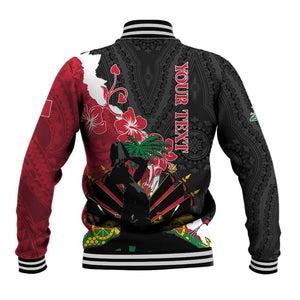 Personalised Afro Ayiti Neg Marron Baseball Jacket Dashiki Mix Polynesian Pattern