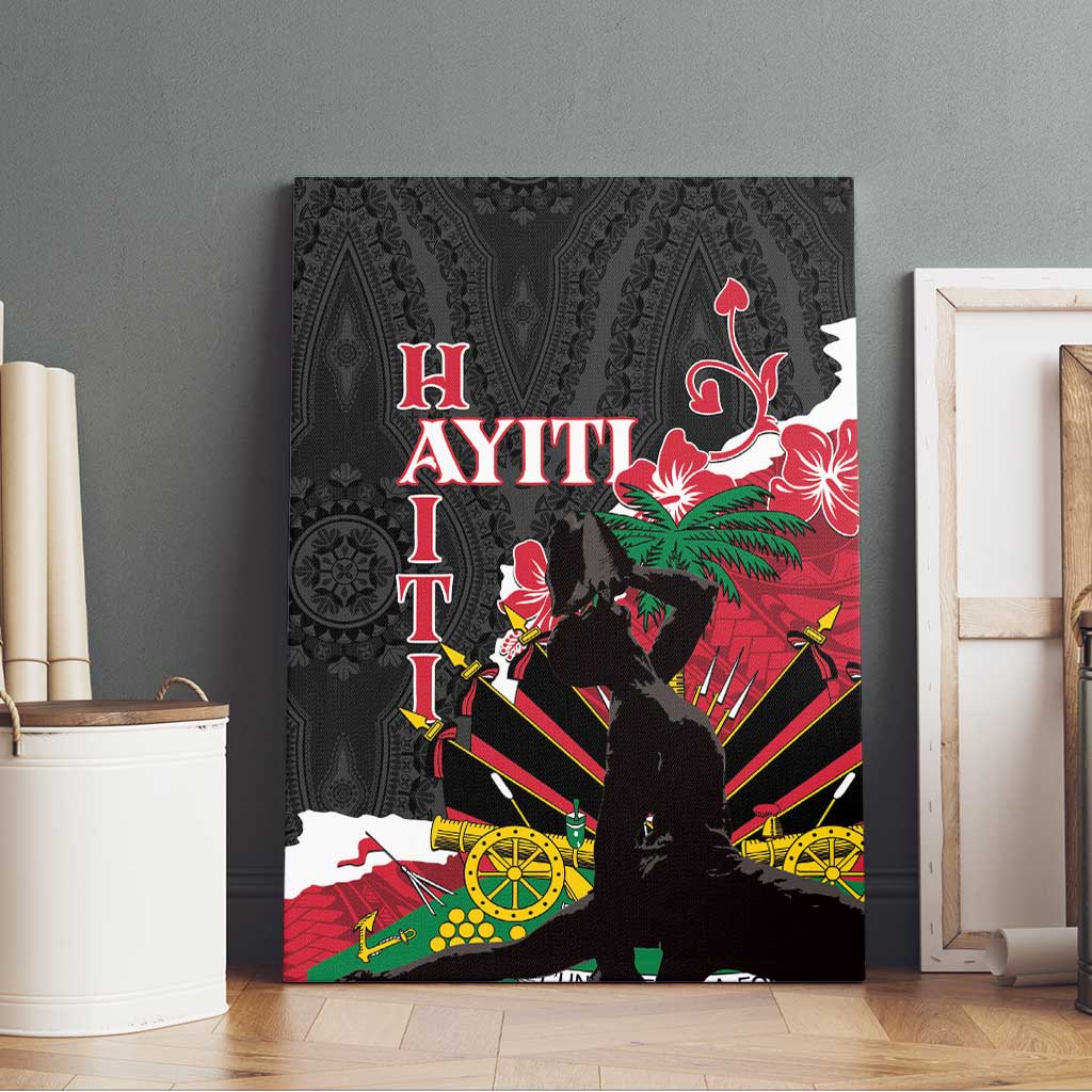 Personalised Afro Ayiti Neg Marron Canvas Wall Art Dashiki Mix Polynesian Pattern
