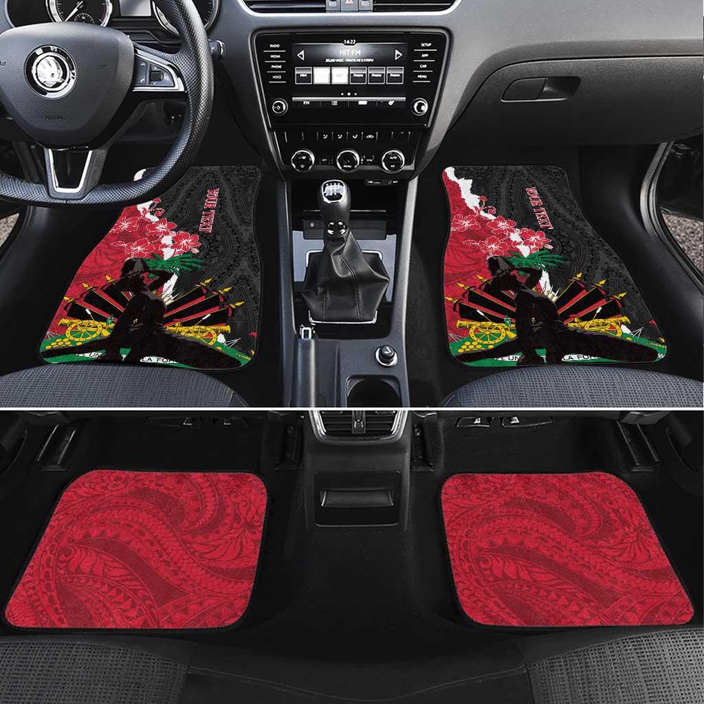 Personalised Afro Ayiti Neg Marron Car Mats Dashiki Mix Polynesian Pattern