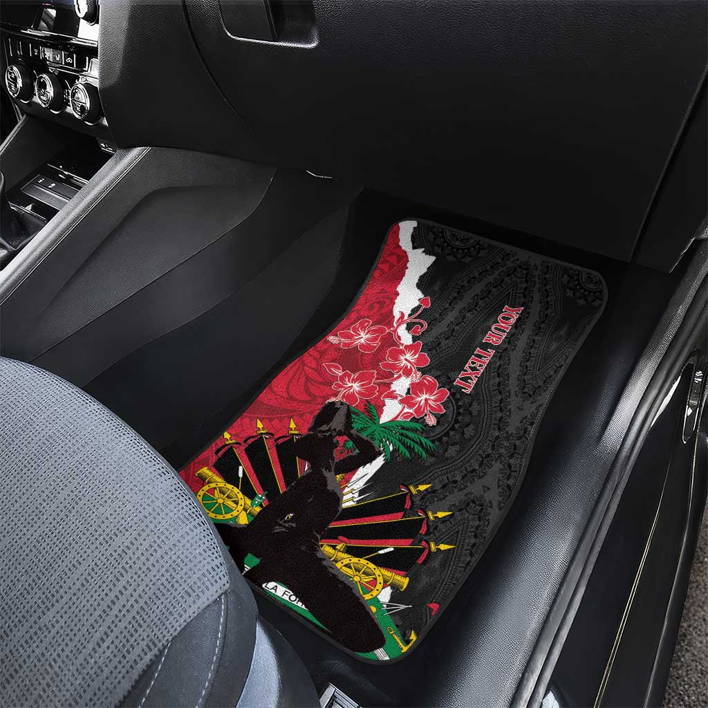 Personalised Afro Ayiti Neg Marron Car Mats Dashiki Mix Polynesian Pattern