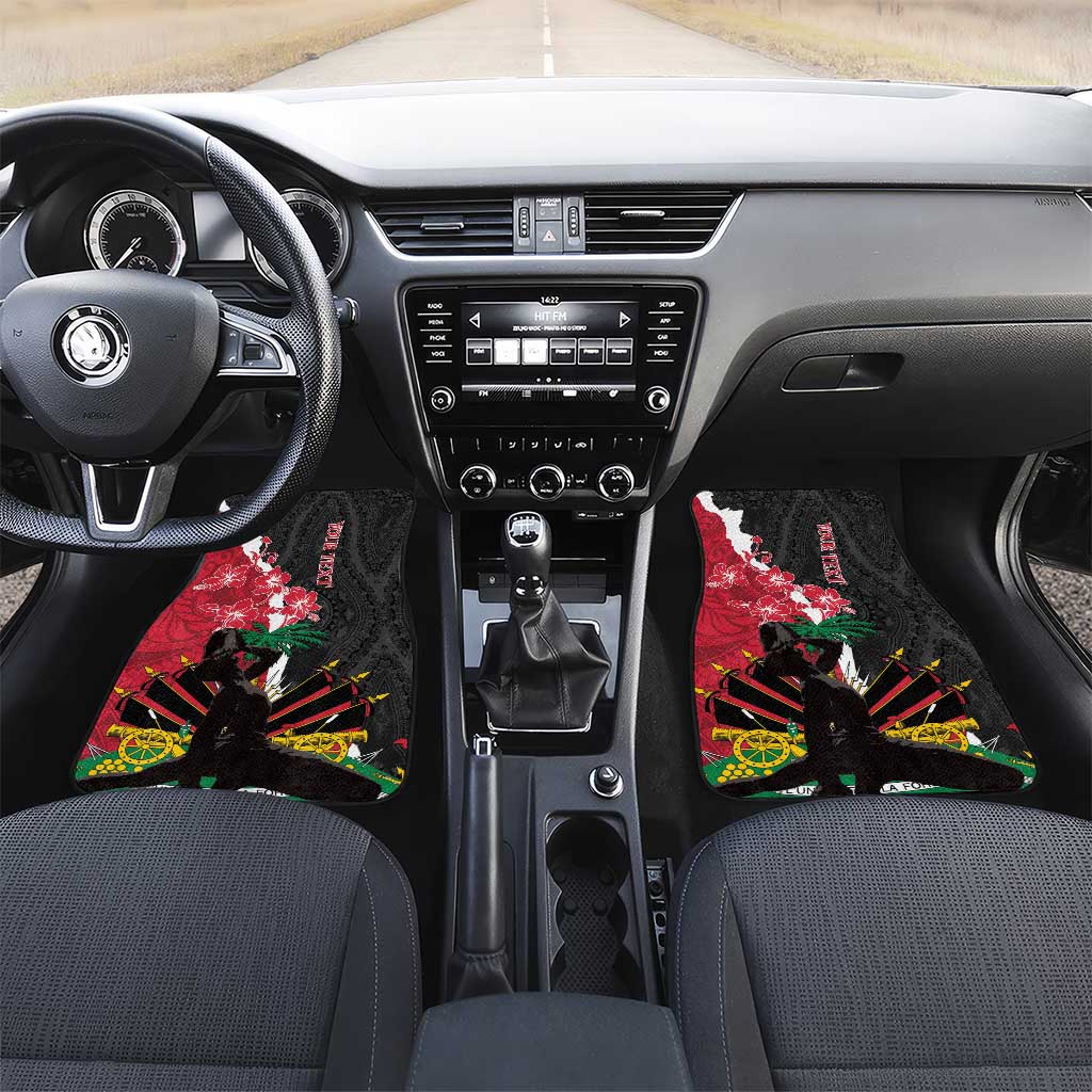 Personalised Afro Ayiti Neg Marron Car Mats Dashiki Mix Polynesian Pattern