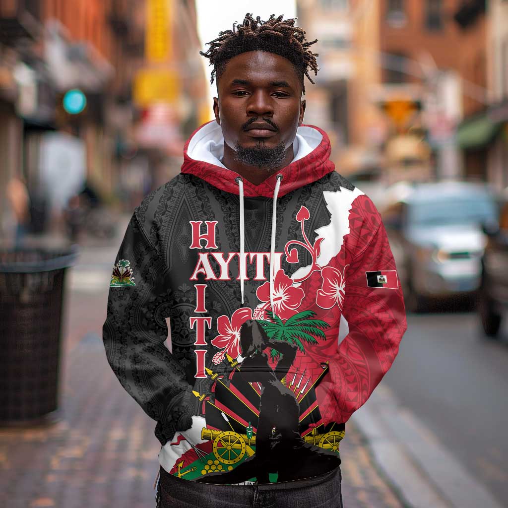 Personalised Afro Ayiti Neg Marron Hoodie Dashiki Mix Polynesian Pattern