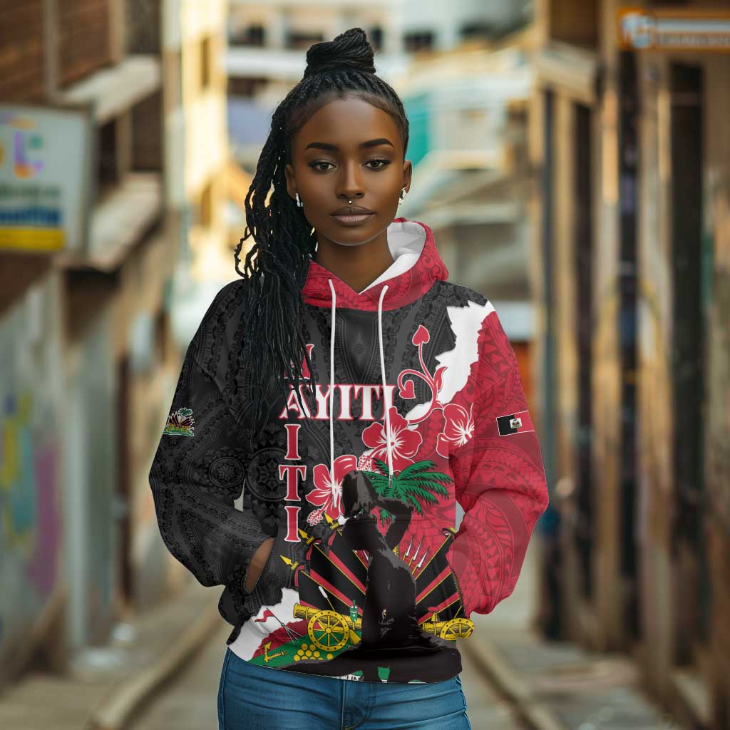 Personalised Afro Ayiti Neg Marron Hoodie Dashiki Mix Polynesian Pattern