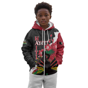Personalised Afro Ayiti Neg Marron Kid Hoodie Dashiki Mix Polynesian Pattern