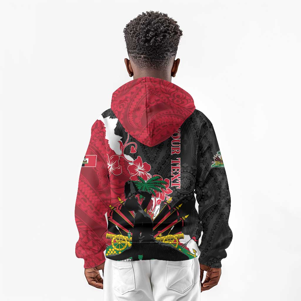 Personalised Afro Ayiti Neg Marron Kid Hoodie Dashiki Mix Polynesian Pattern