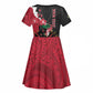 Personalised Afro Ayiti Neg Marron Kid Short Sleeve Dress Dashiki Mix Polynesian Pattern