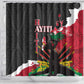 Personalised Afro Ayiti Neg Marron Shower Curtain Dashiki Mix Polynesian Pattern