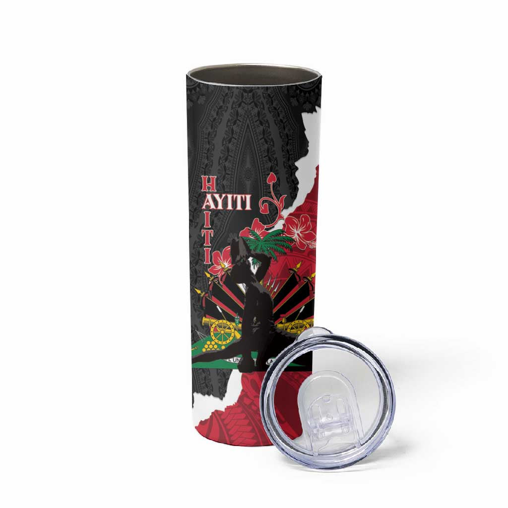 Personalised Afro Ayiti Neg Marron Skinny Tumbler Dashiki Mix Polynesian Pattern