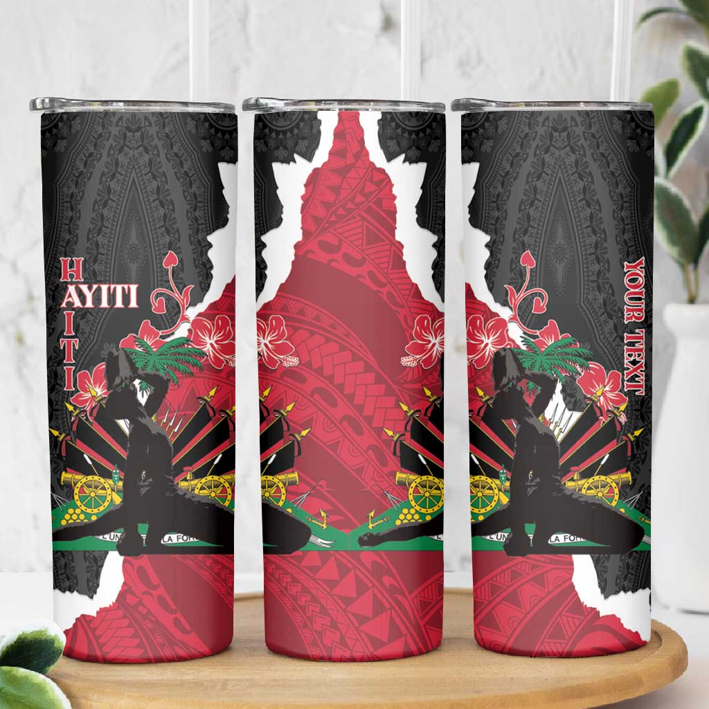 Personalised Afro Ayiti Neg Marron Skinny Tumbler Dashiki Mix Polynesian Pattern