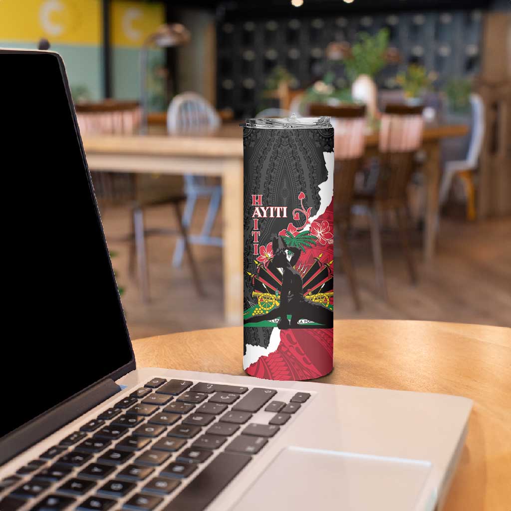 Personalised Afro Ayiti Neg Marron Skinny Tumbler Dashiki Mix Polynesian Pattern