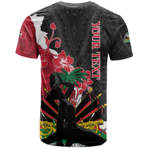 Personalised Afro Ayiti Neg Marron T shirt Dashiki Mix Polynesian Pattern