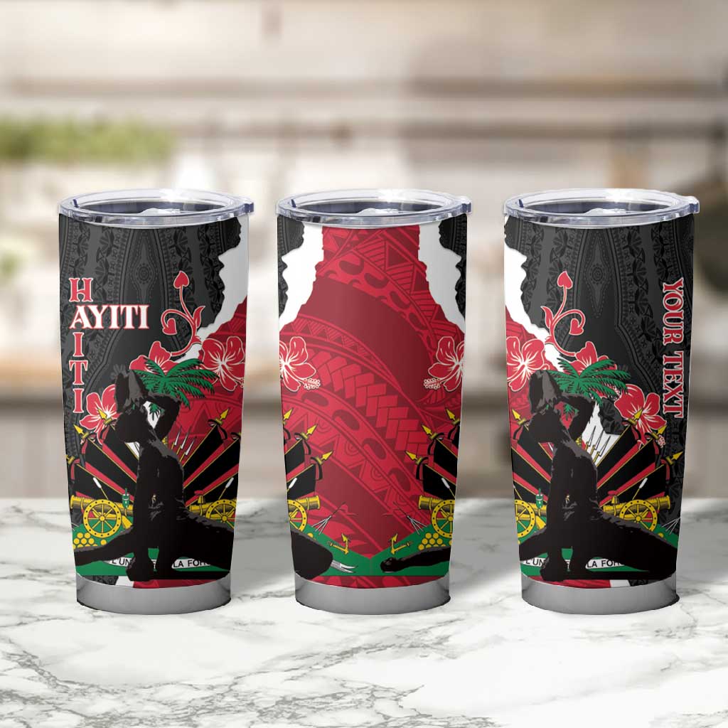 Personalised Afro Ayiti Neg Marron Tumbler Cup Dashiki Mix Polynesian Pattern