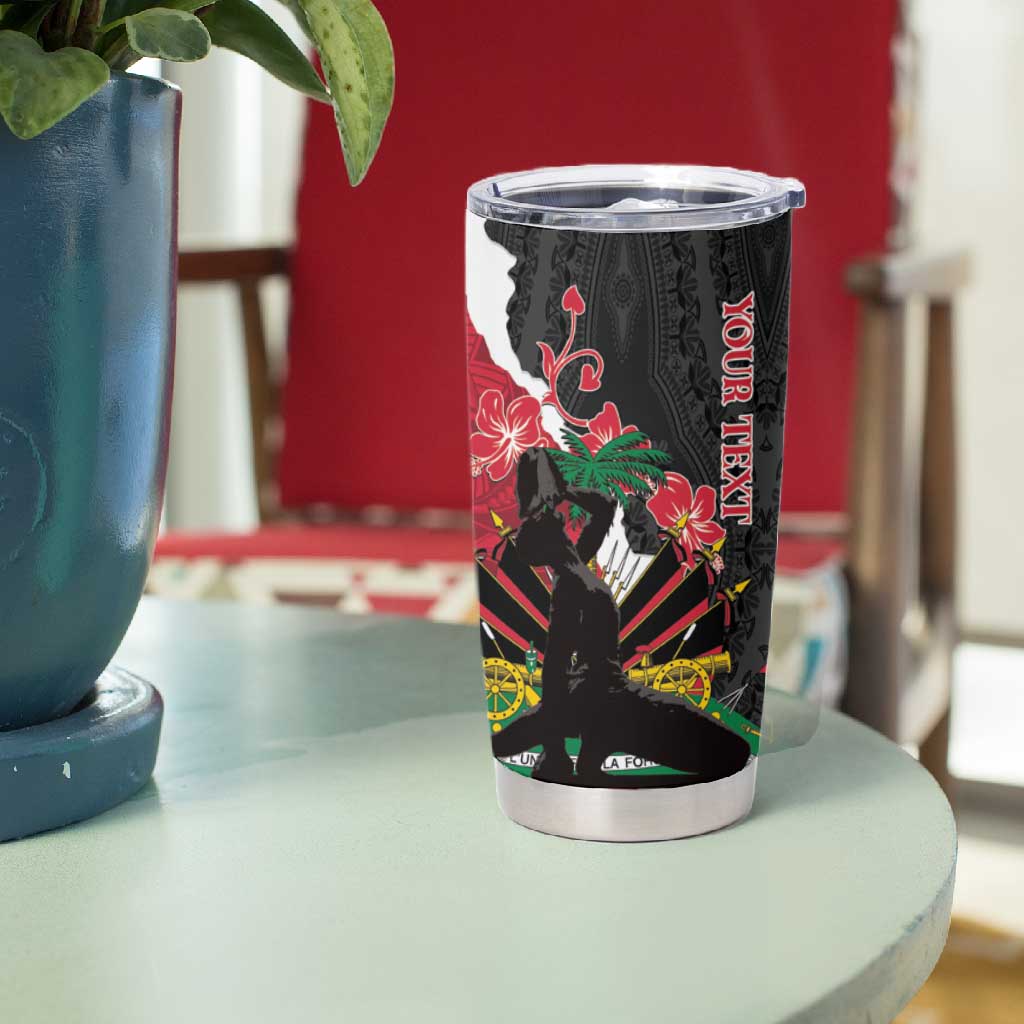 Personalised Afro Ayiti Neg Marron Tumbler Cup Dashiki Mix Polynesian Pattern