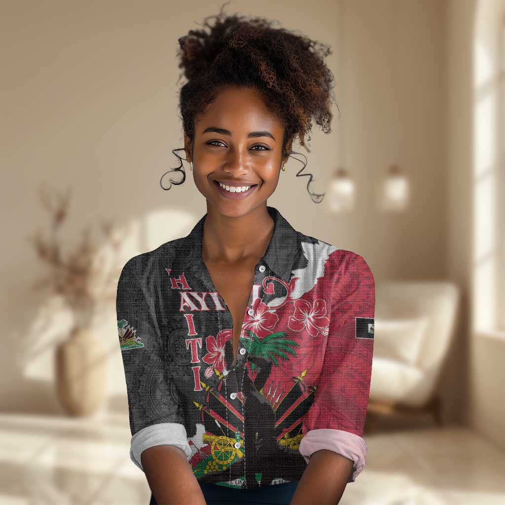 Personalised Afro Ayiti Neg Marron Women Casual Shirt Dashiki Mix Polynesian Pattern LT01