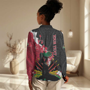 Personalised Afro Ayiti Neg Marron Women Casual Shirt Dashiki Mix Polynesian Pattern LT01