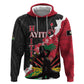 Personalised Afro Ayiti Neg Marron Zip Hoodie Dashiki Mix Polynesian Pattern