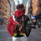 Personalised Afro Ayiti Neg Marron Zip Hoodie Dashiki Mix Polynesian Pattern
