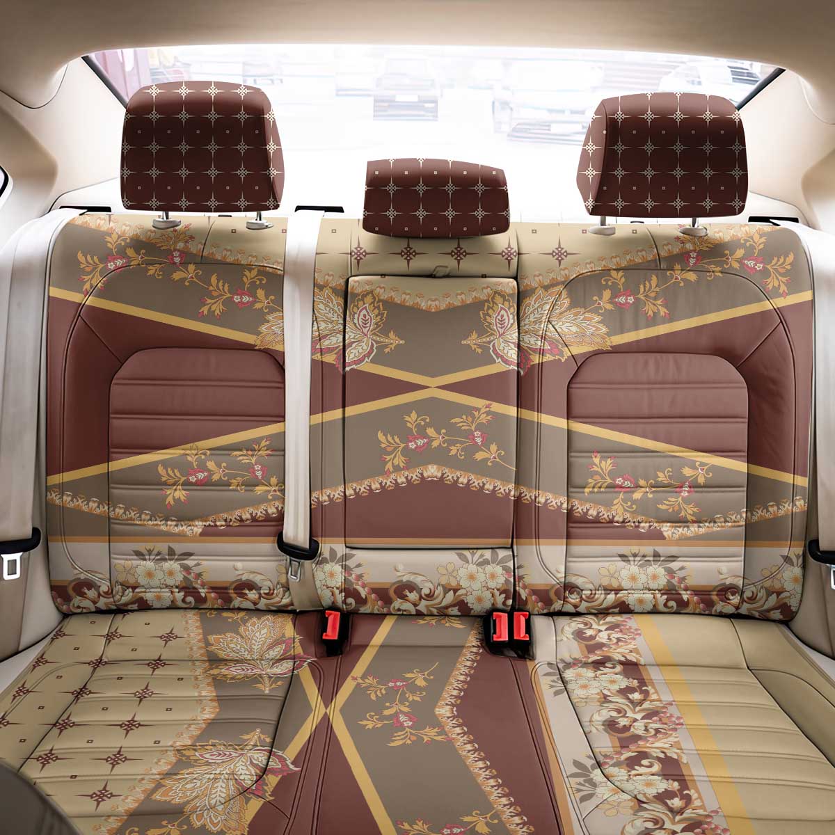 Mughal Empire Motif Unique Back Car Seat Cover