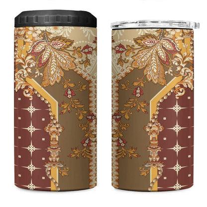Mughal Empire Motif Unique 4 in 1 Can Cooler Tumbler