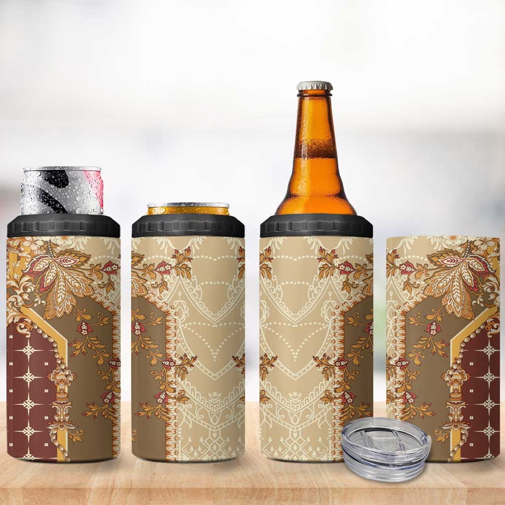 Mughal Empire Motif Unique 4 in 1 Can Cooler Tumbler