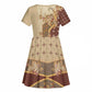Mughal Empire Motif Unique Kid Short Sleeve Dress