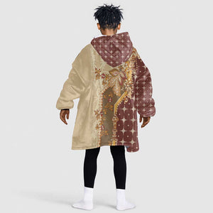 Mughal Empire Motif Unique Kid Wearable Blanket Hoodie