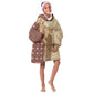 Mughal Empire Motif Unique Kid Wearable Blanket Hoodie