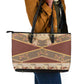 Mughal Empire Motif Unique Leather Tote Bag