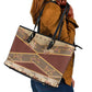 Mughal Empire Motif Unique Leather Tote Bag