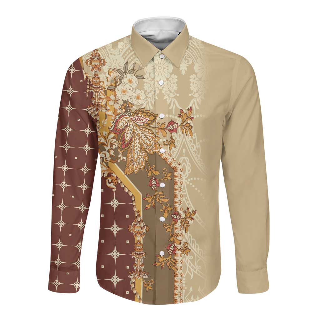 Mughal Empire Motif Unique Long Sleeve Button Shirt