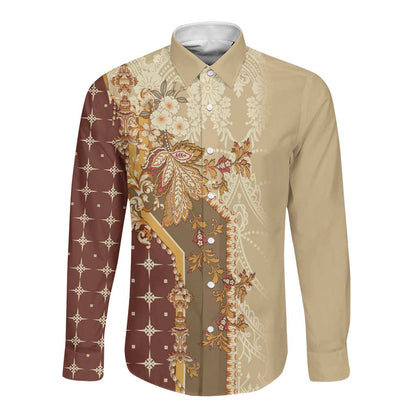 Mughal Empire Motif Unique Long Sleeve Button Shirt
