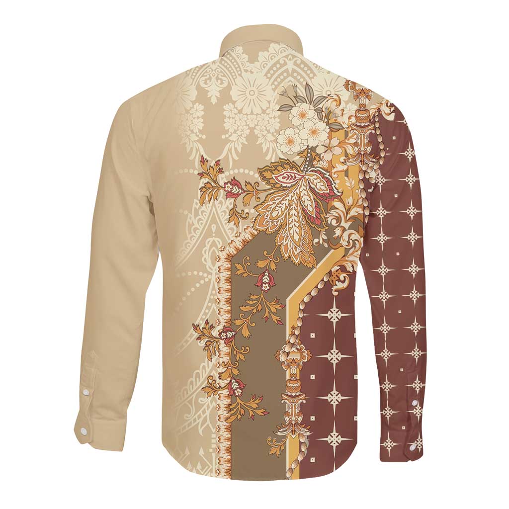 Mughal Empire Motif Unique Long Sleeve Button Shirt