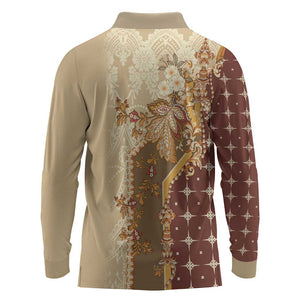 Mughal Empire Motif Unique Long Sleeve Polo Shirt
