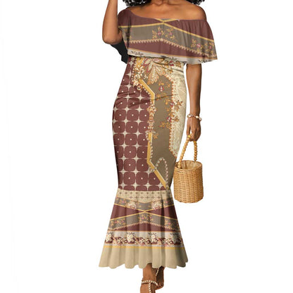 Mughal Empire Motif Unique Mermaid Dress