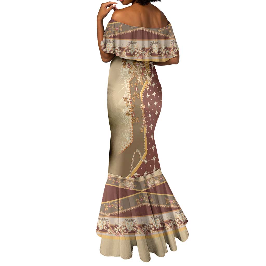 Mughal Empire Motif Unique Mermaid Dress