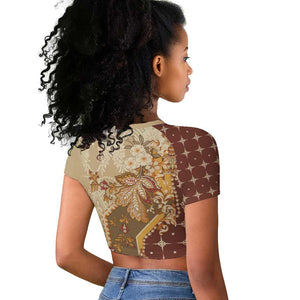 Mughal Empire Motif Unique Raglan Cropped T shirt
